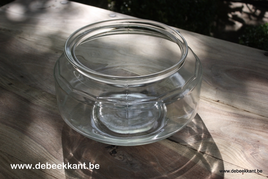Antieke glazen inmaakbokaal bokaal 